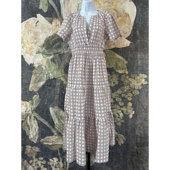 New Anthropologie The Somerset Maxi  Dress In Crimson Size Small - Picture 8 of 9